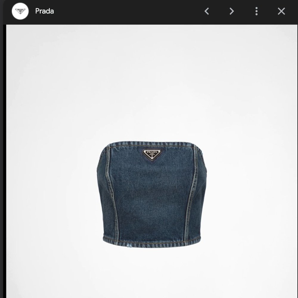 PRADA DENIM TOP - WORN ONCE - BEST OFFER!